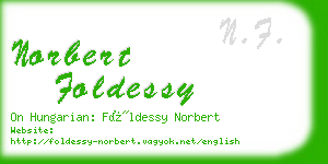 norbert foldessy business card
